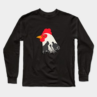 Rooster’s shadow of love Long Sleeve T-Shirt